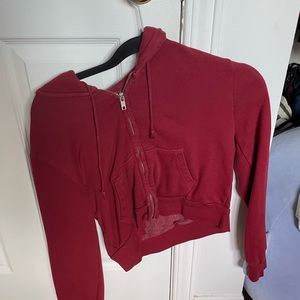 Brandy Melville cropped zip up